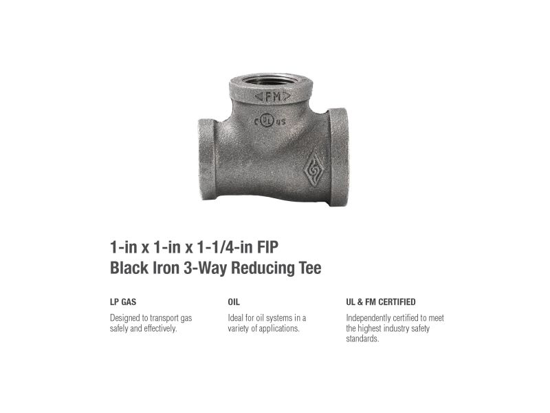 B&K Products 520-663Hc 1-1/4" X 1/2" Reducing Tee