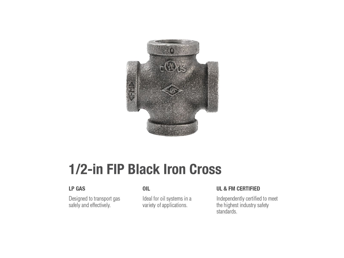 B&K Products 521-003Hc 1/2" Cross