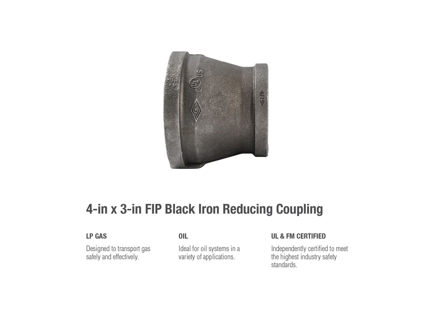 B&K Products 521-300 4 X 3 Reducing Coupling