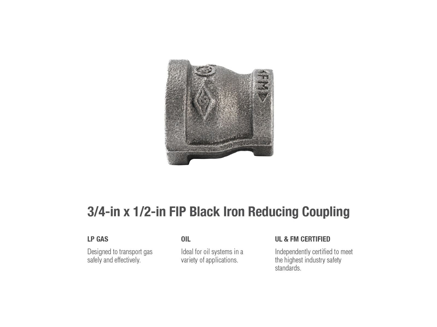 B&K Products 521-343Hn 3/4 X 1/2 Reducing Coupling