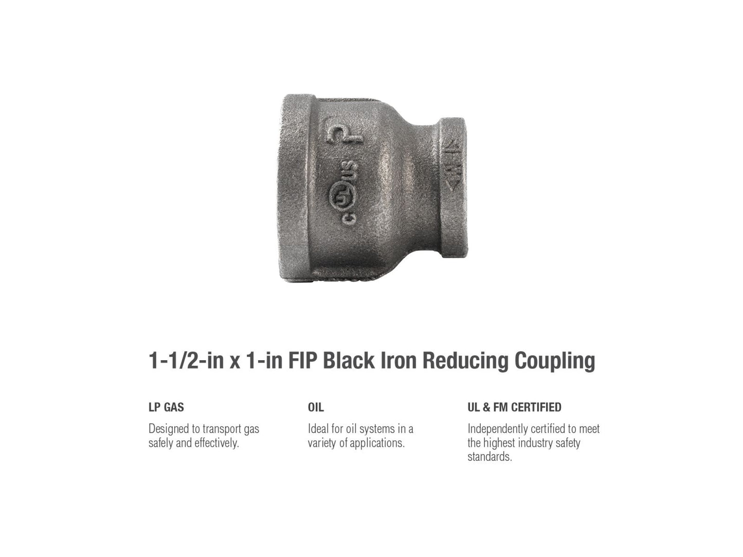 B&K Products 521-375 1-1/2 X 1 Reducing Coupling