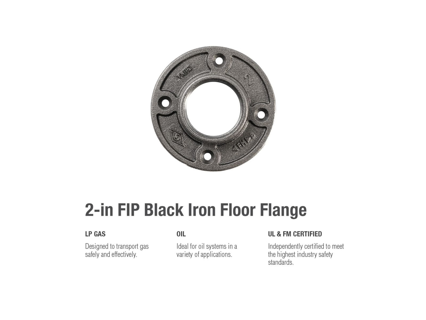 B&K Products 521-608Hn 2" Floor Flange