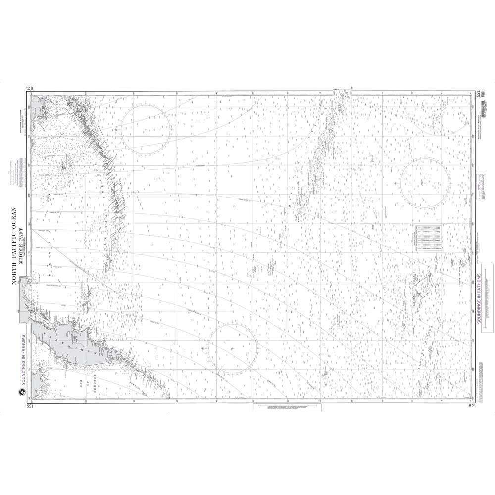 Paradise Clay NGA_521 NGA Chart North Pacific Ocean Middle Part