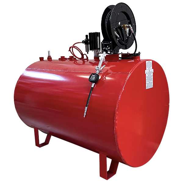 American Lube 525DW-R25D 525-Gallon Double-Wall Horizontal Round Tank Package