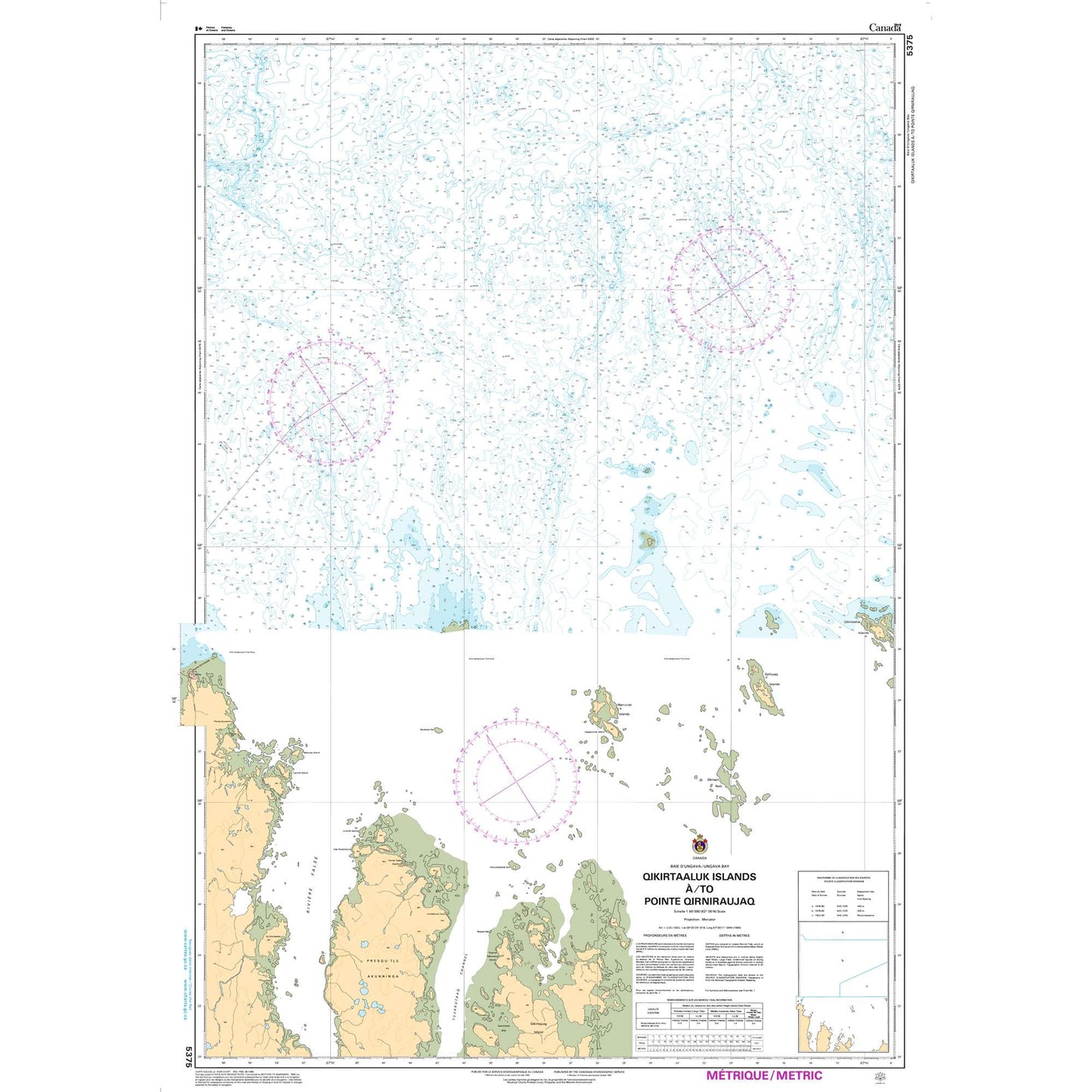 Paradise Clay CAN5375 CHS Chart Qikirtaaluk Islands /to Point Qirniraujaq