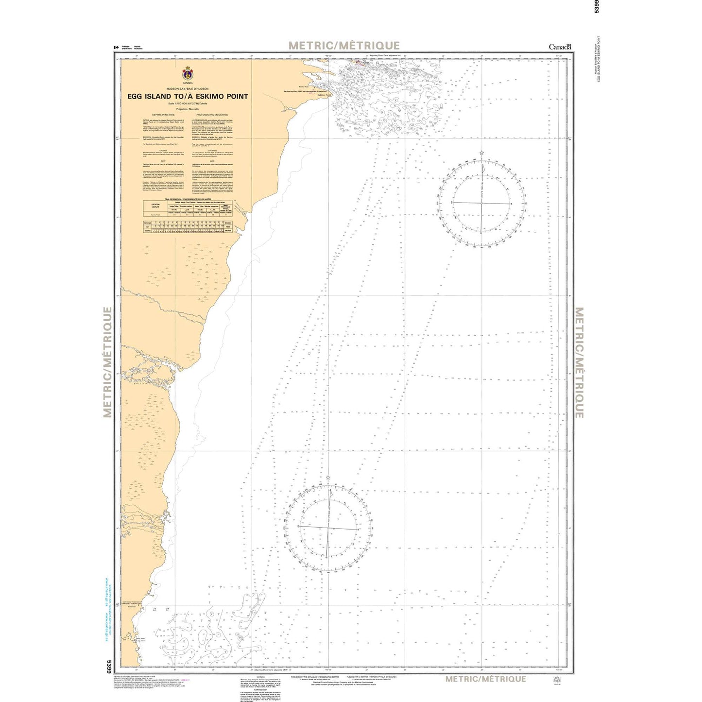 Paradise Clay CAN5399 CHS Chart Egg Island to/ Eskimo Point