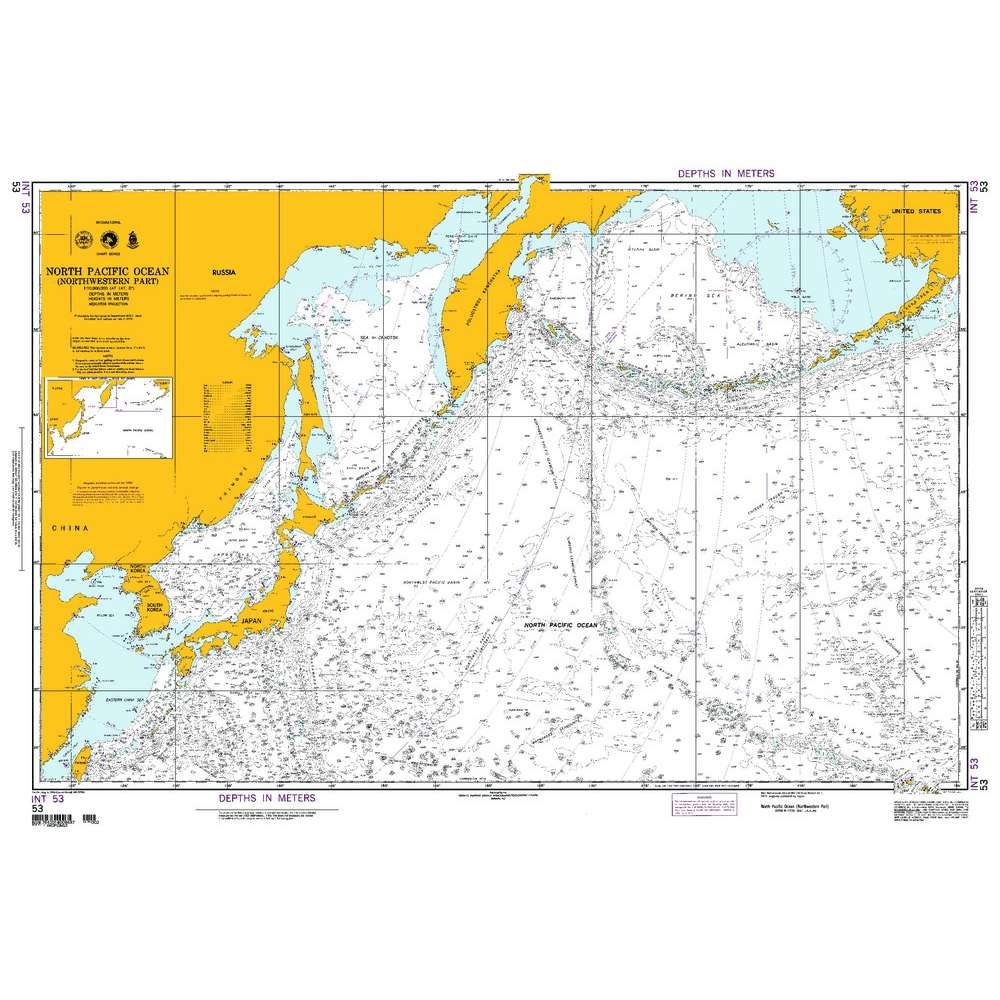 Paradise Clay NGA_53 NGA Chart North Pacific Ocean Northwestern Part