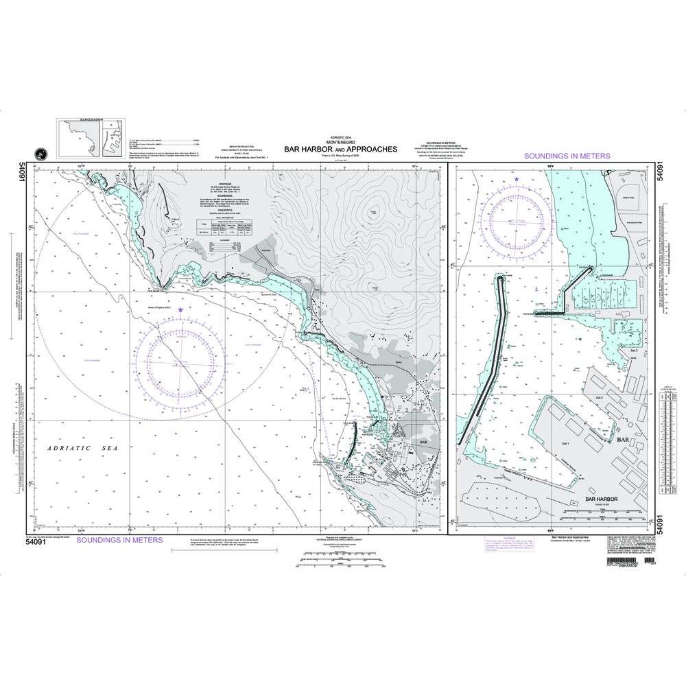 Paradise Clay NGA_54091 NGA Chart Bar Harbor and Approaches