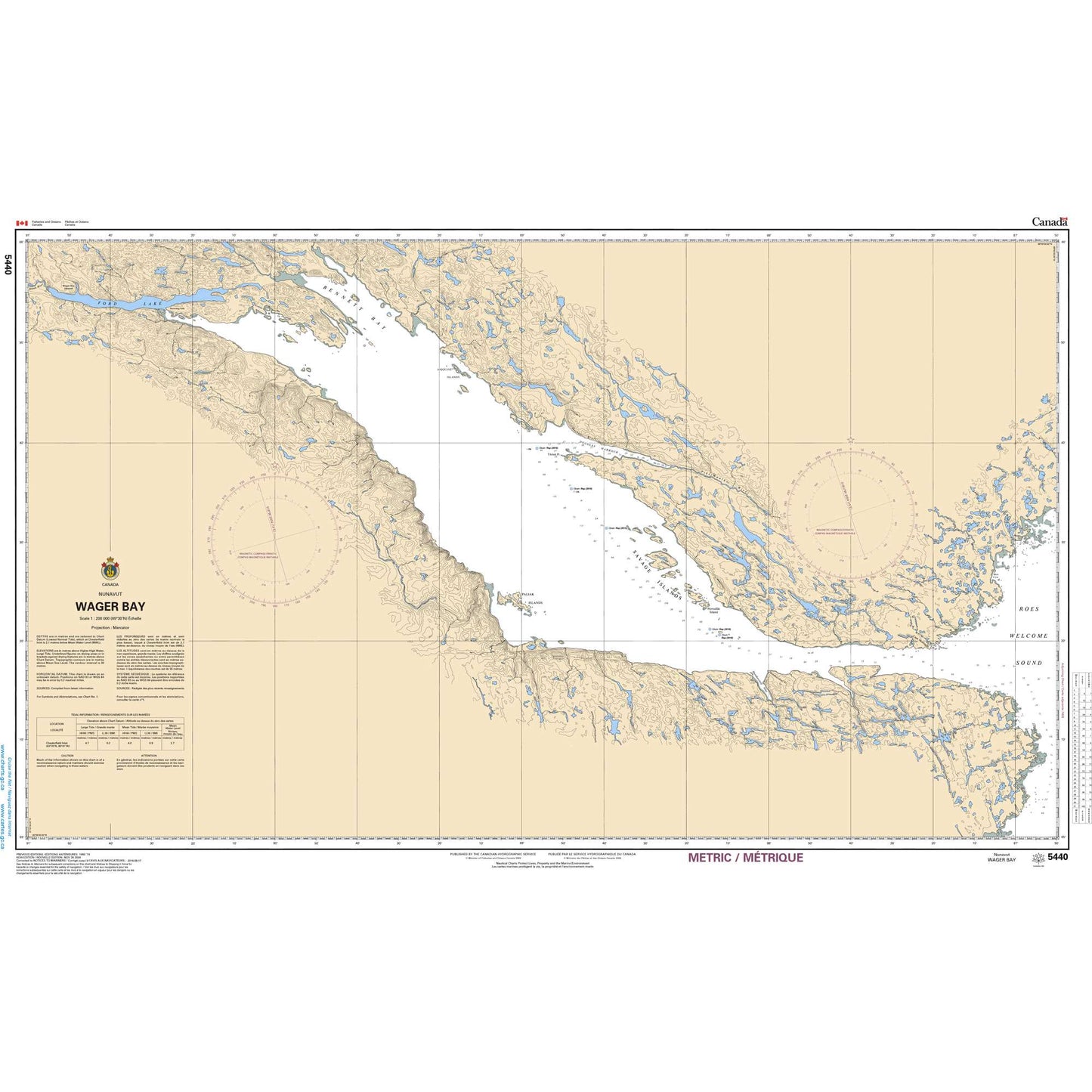 Paradise Clay CAN5440 CHS Chart Wager Bay