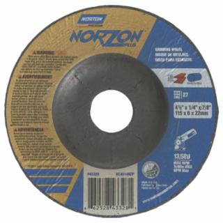 NORTON 66252843332 5"X1/4"X5/8-11 Type 27 Norzon Plus Wheel (10 EA)
