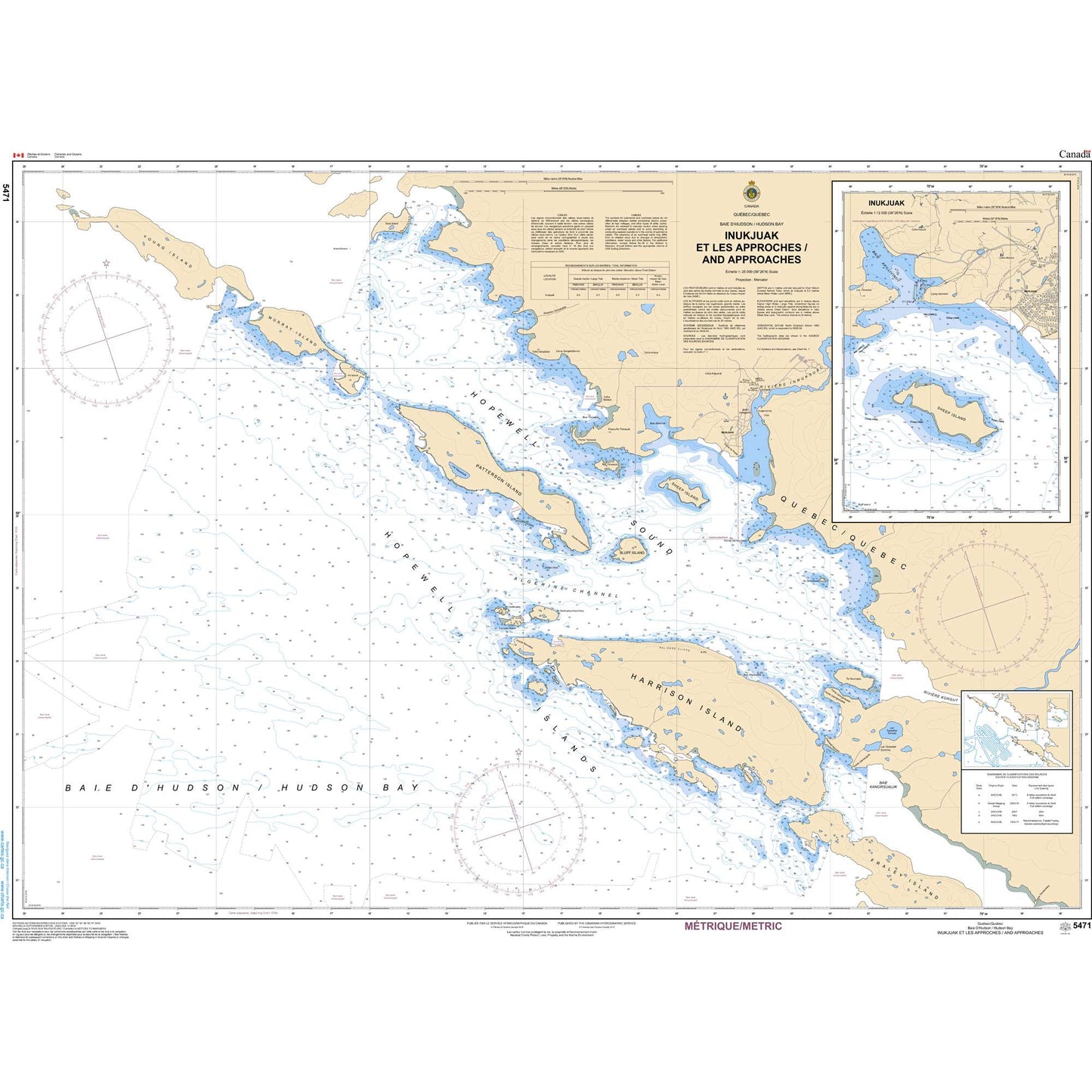 Paradise Clay CAN5471 CHS Chart Inukjuak et les Approches and Approaches