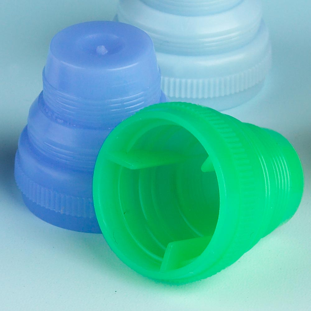 Globe Scientific 5529G Cap Plug Multi-Fit for most 10mm 12mm 13mm and 16mm Tubes Green