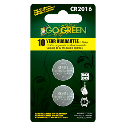 GoGreen Power 2016 3 Volt Button Cell Battery is used for Heart Rate Monitors