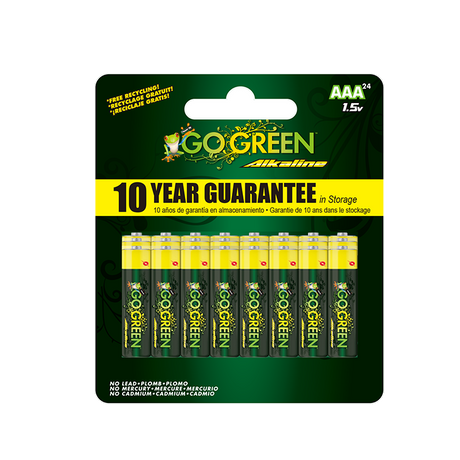 GoGreen Power 24012 Alkaline Batteries AAA 24 Pk