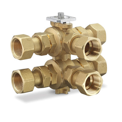 Siemens 599-10602-4.7-1.9 6W BALL VALVE 1", A=4.7CV, B=1.9CV, 58PSI CLOSE-OFF, FEMALE NPT
