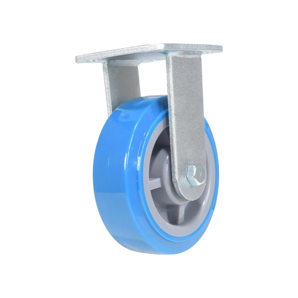 Vestil CST-KB-6X2PUP-R Polyurethane Rigid Caster 6 In. Diameter x 2 In. Width 903 Lb. Capacity Light Blue/Gray
