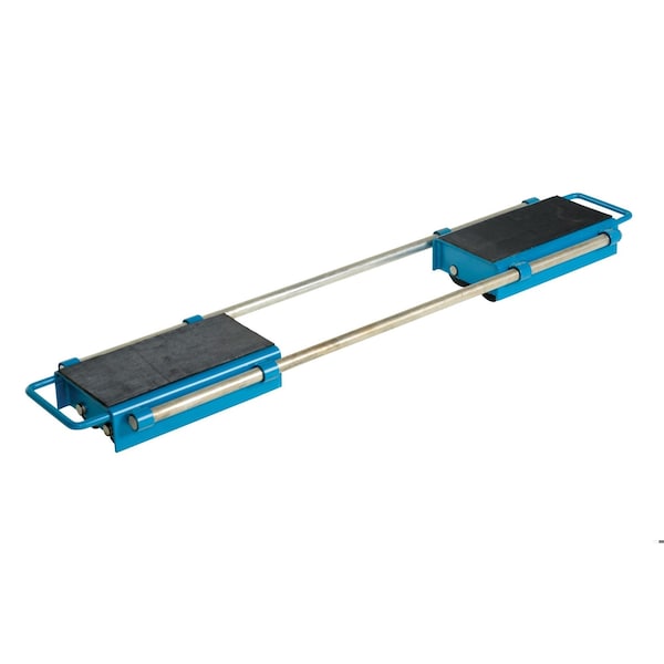 Vestil ASKT-12 Blue Adjustable Machinery Skates 12 Ton 12 Nylon Rollers, PR