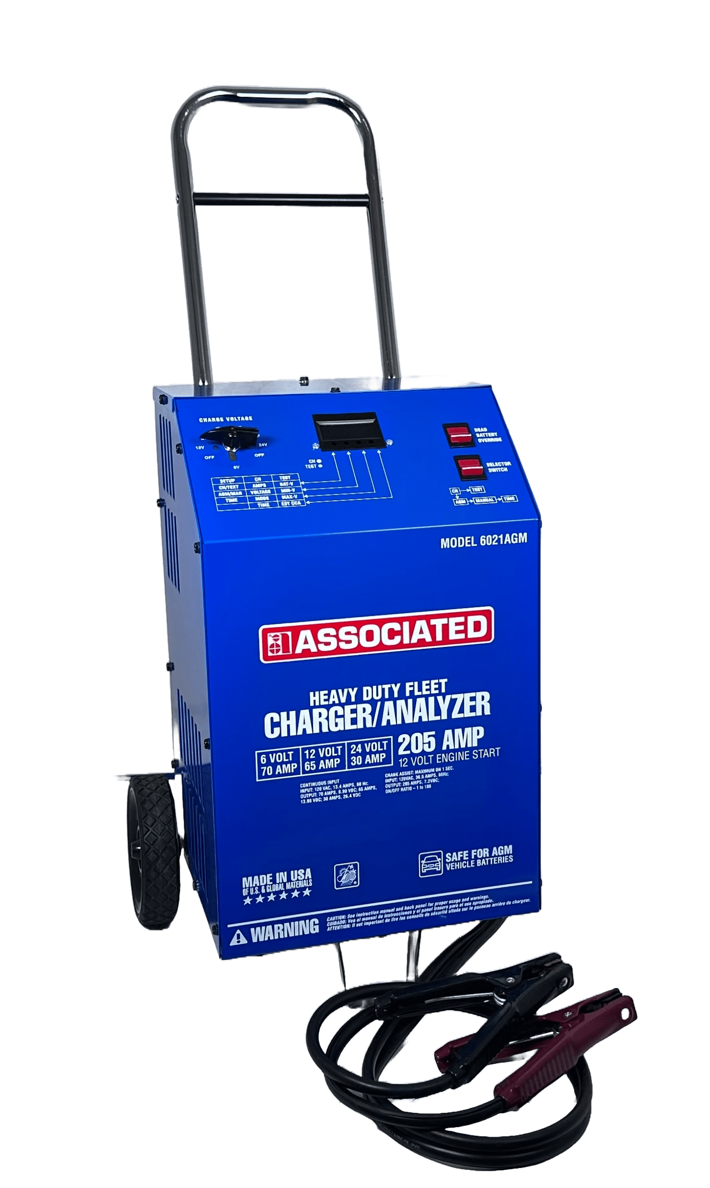 Associated Equipment 6021AGM Charger/Analyzer 205 Amp 12V Engine Start 6/12/24V (New)