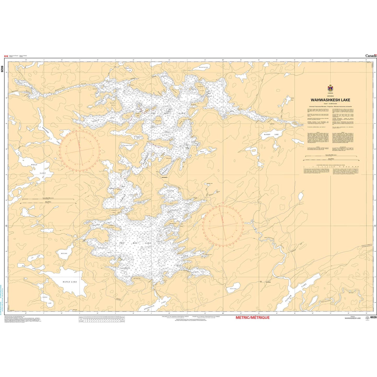 Paradise Clay CAN6026 CHS Chart Wahwashkesh Lake