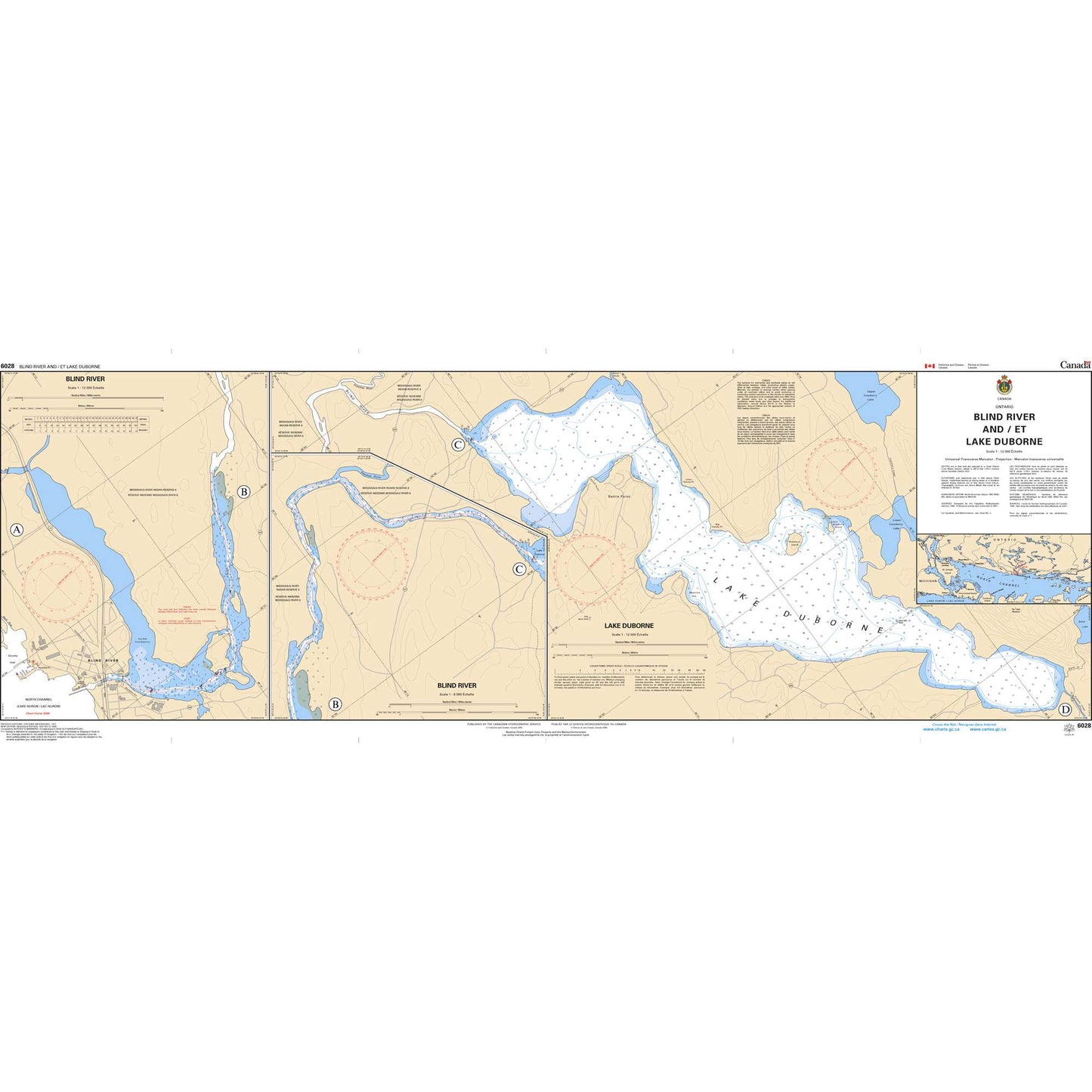 Paradise Clay CAN6028 CHS Chart Blind River and/et Lake Duborne