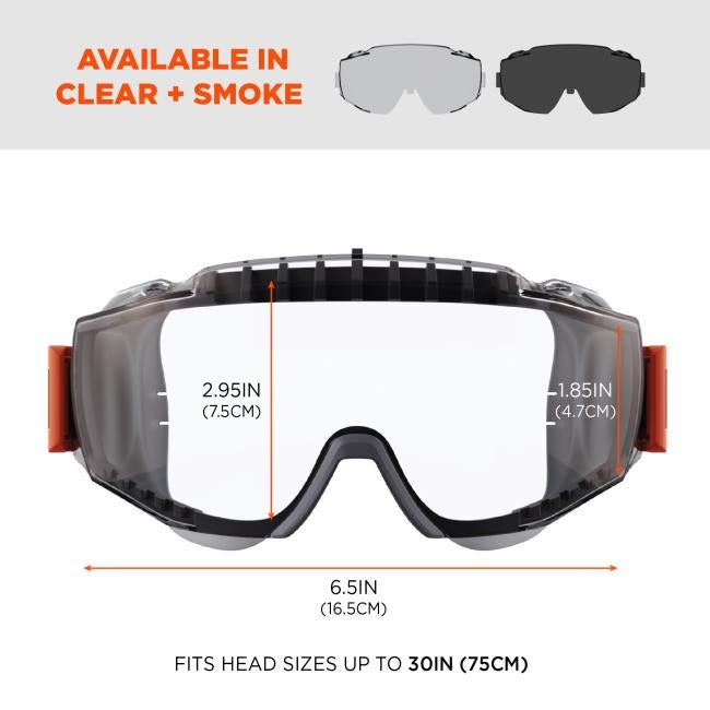 Ergodyne 60304 Skullerz MODI OTG Anti-Scratch & Anti-Fog Safety Goggles Replacement Lens