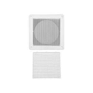 Lambro 606W-MLS 6 Inch White Plastic Fresh Air Intake Vent (Mini Louver) – Metal Bug Screen