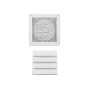 Lambro 606WS 6 Inch White Plastic Fresh Air Intake Vent (Rain Guard) – Metal Bug Screen