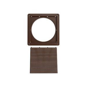 Lambro 608B-ML 8 Inch Brown Plastic Fresh Air Intake Vent (Mini Louver) – Removable Screen