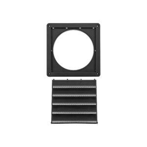 Lambro 608BL 8 Inch Black Plastic Fresh Air Intake Vent (Rain Guard) – Removable Screen