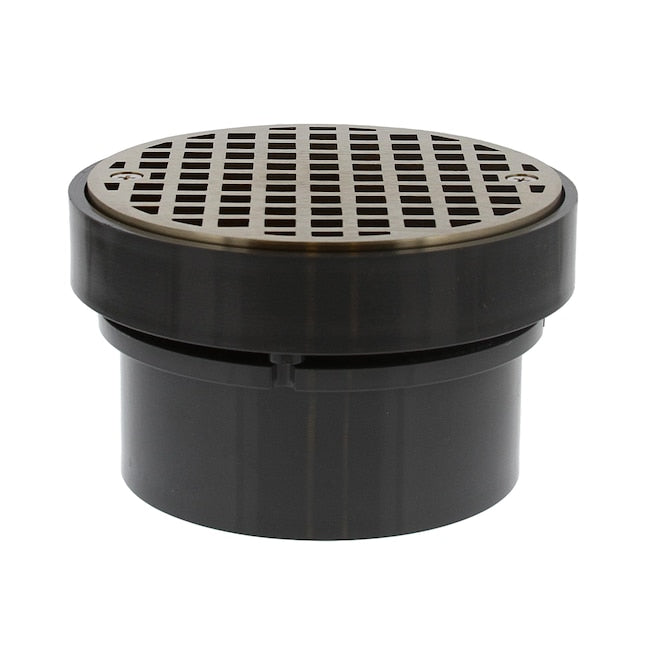 Jones Stephens D50463 4" LevelBest® Complete Hub Fit Drain System with 3" Metal Spud and 5" Nickel Bronze Strainer