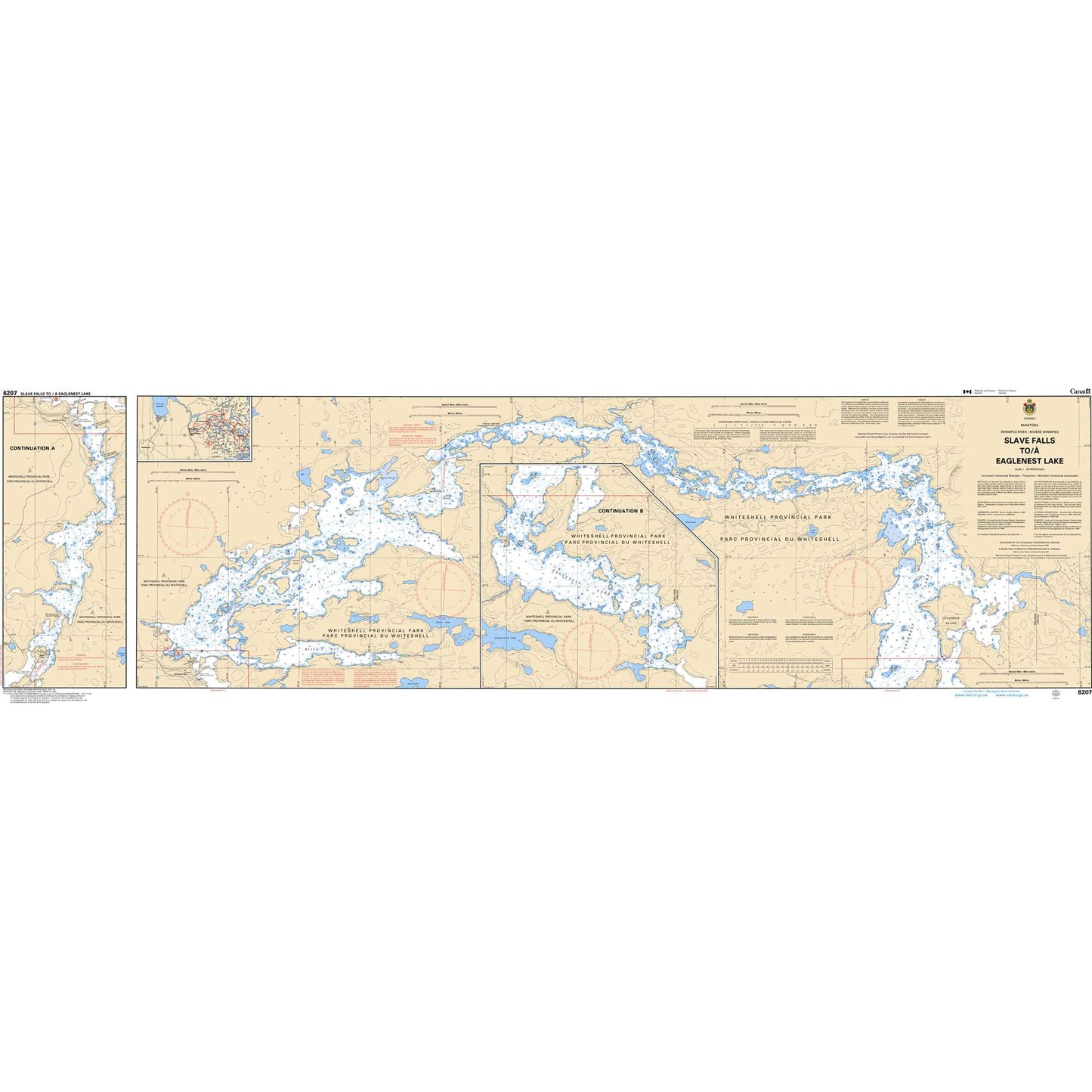Paradise Clay CAN6207 CHS Chart Slave Falls to/ Eaglenest Lake