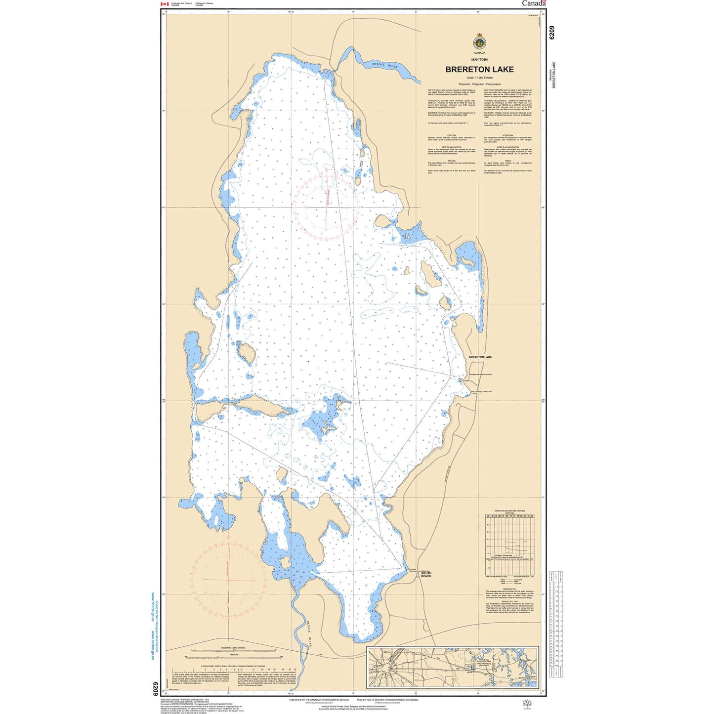 Paradise Clay CAN6209 CHS Chart Brereton Lake