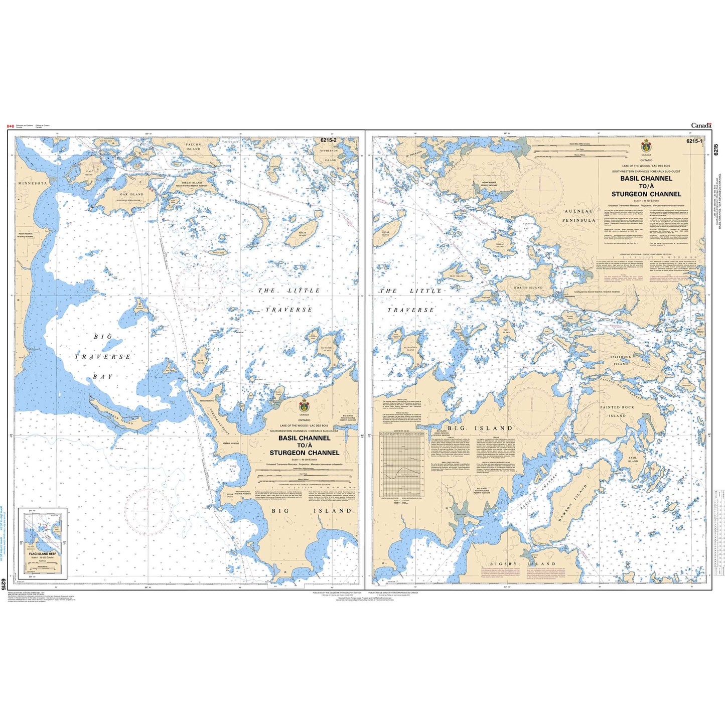 Paradise Clay CAN6215 CHS Chart Basil Channel to/ Sturgeon Channel