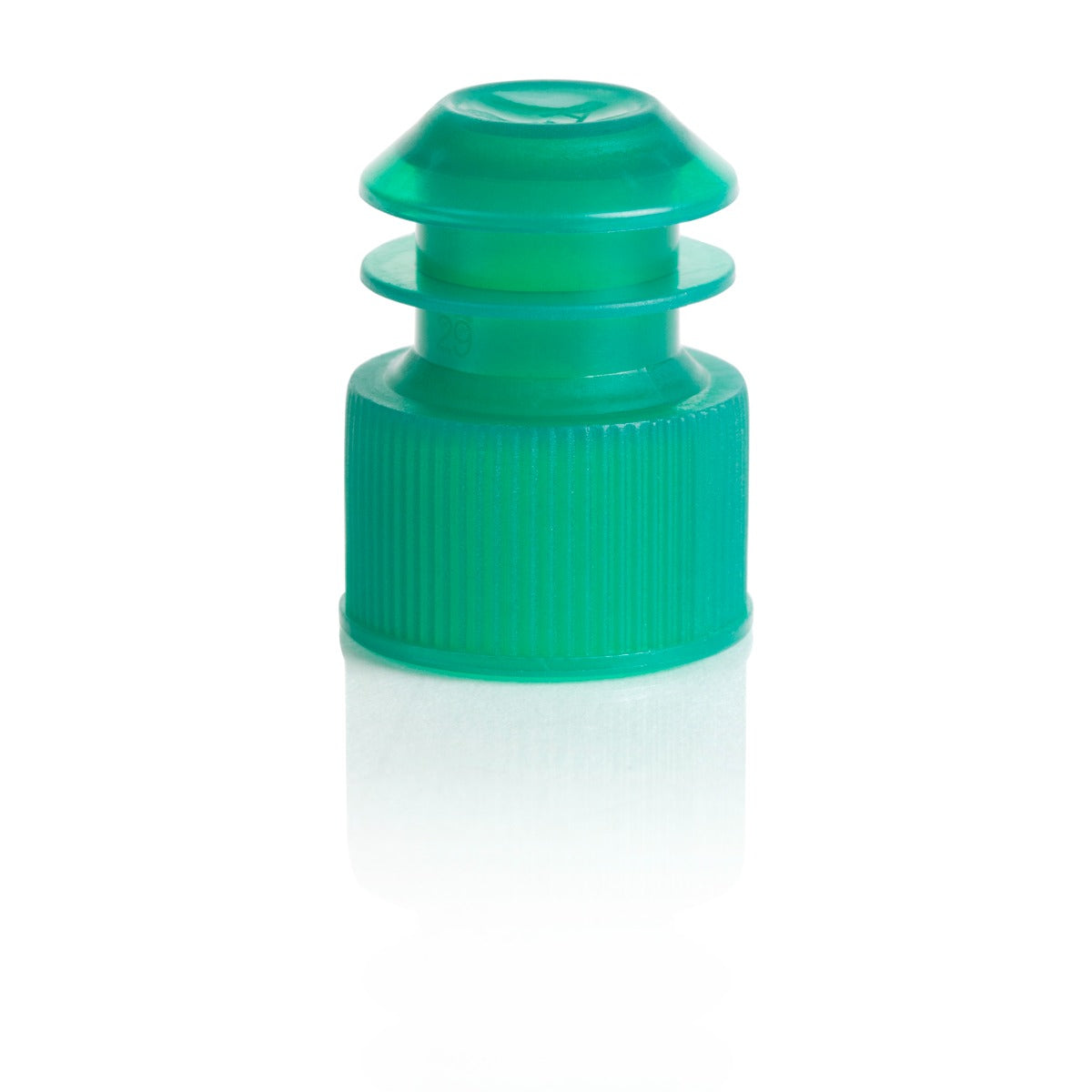 Globe Scientific 6263G Cap Flange Plug 17mm for 17mm Tubes and 15mL Centrifuge Tubes Green
