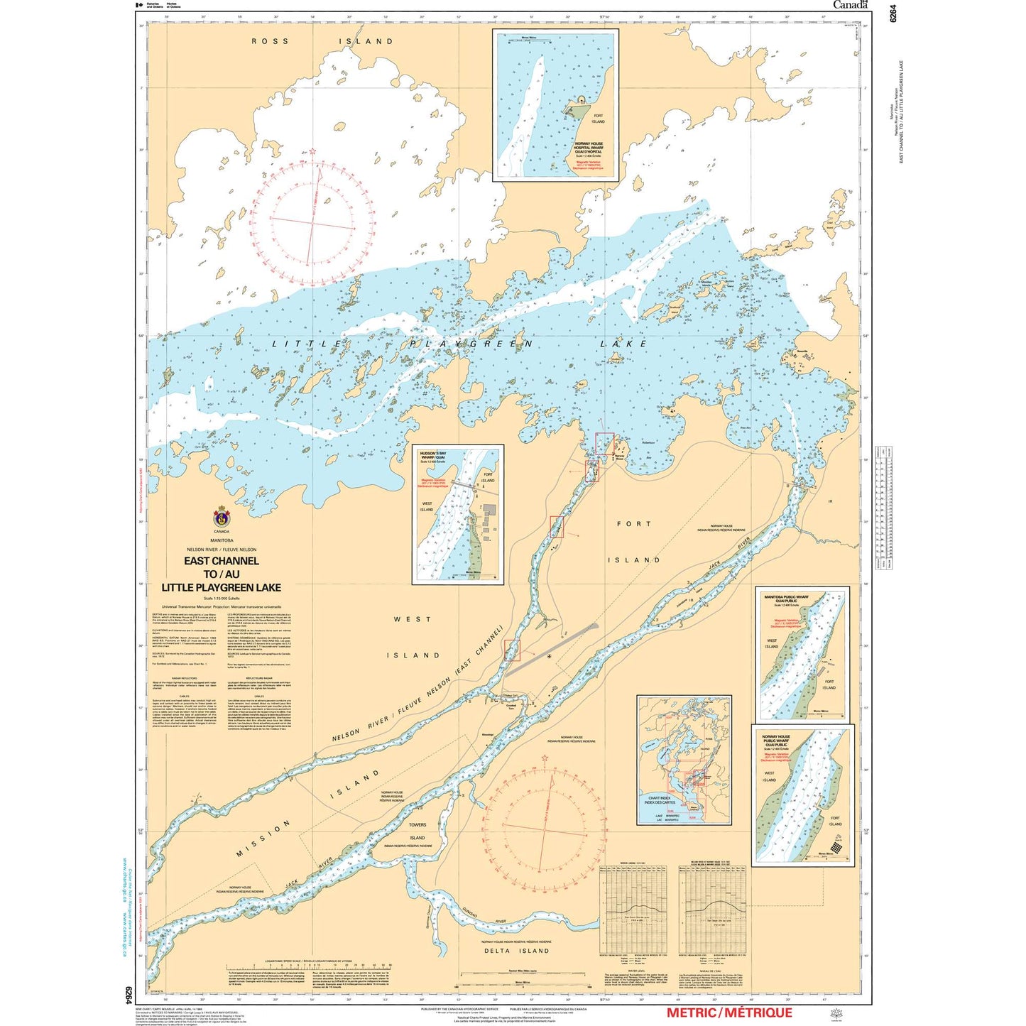 Paradise Clay CAN6264 CHS Chart East Channel to/au Little Playgreen Lake