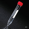 Globe Scientific 6272 Centrifuge Tube 15mL Attached Red Screw Cap PS Printed Graduations STERILE 25/Bag 20 Bags/Unit