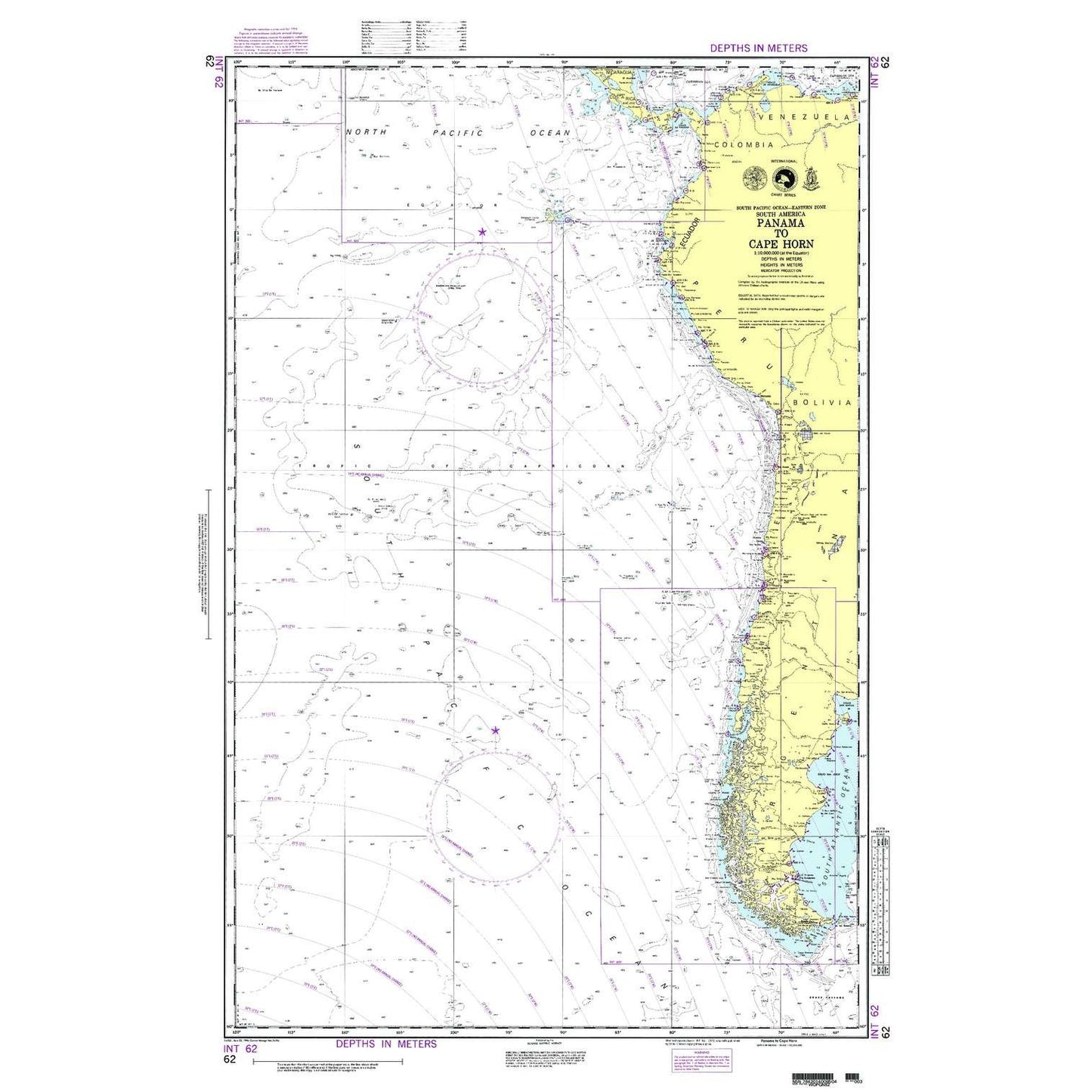 Paradise Clay NGA_62 NGA Chart Panama to Cape Horn South Pacific