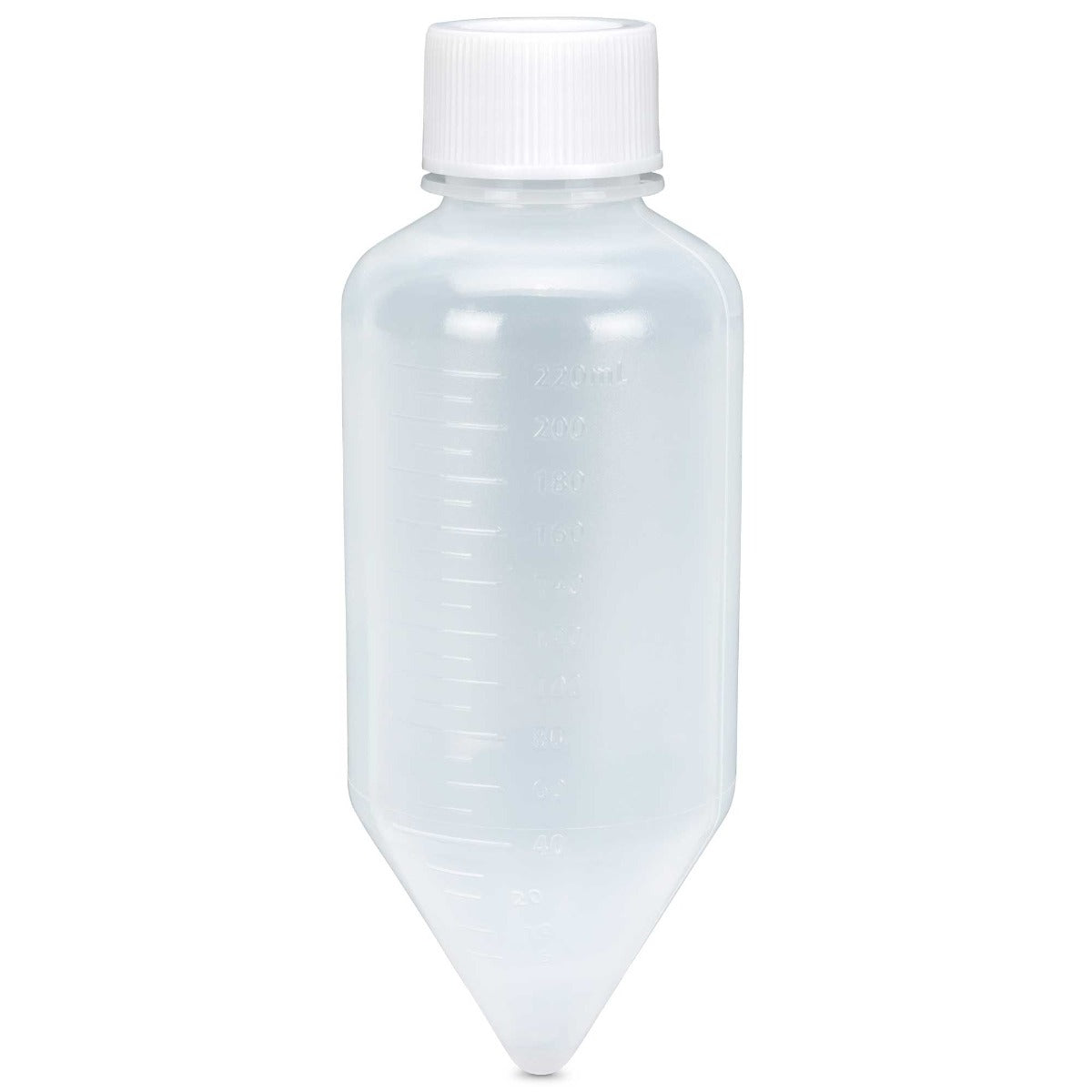 Globe Scientific 6336 Centrifuge Tube 250mL Large Volume Attached White Screw Cap PP 6/Bag