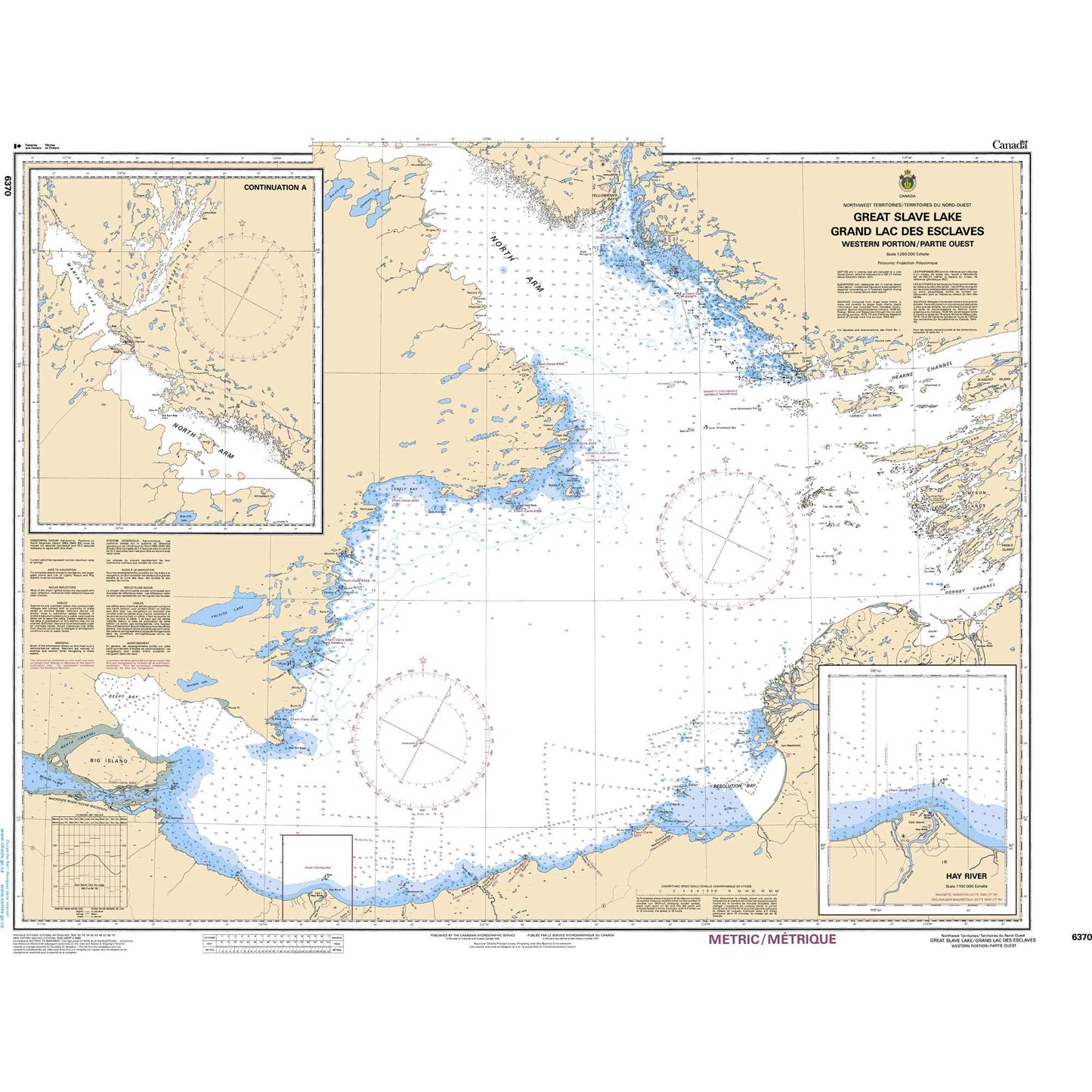 Paradise Clay CAN6370 CHS Great Slave Lake / Grand lac des Esclaves, Western Portion / Partie ouest