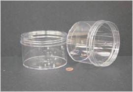 Globe Scientific 6404 Jar Wide Mouth 720mL (24oz) PS 120mm Opening 4 3/8 x 3 1/8" (Screw Cap Packaged Separately)