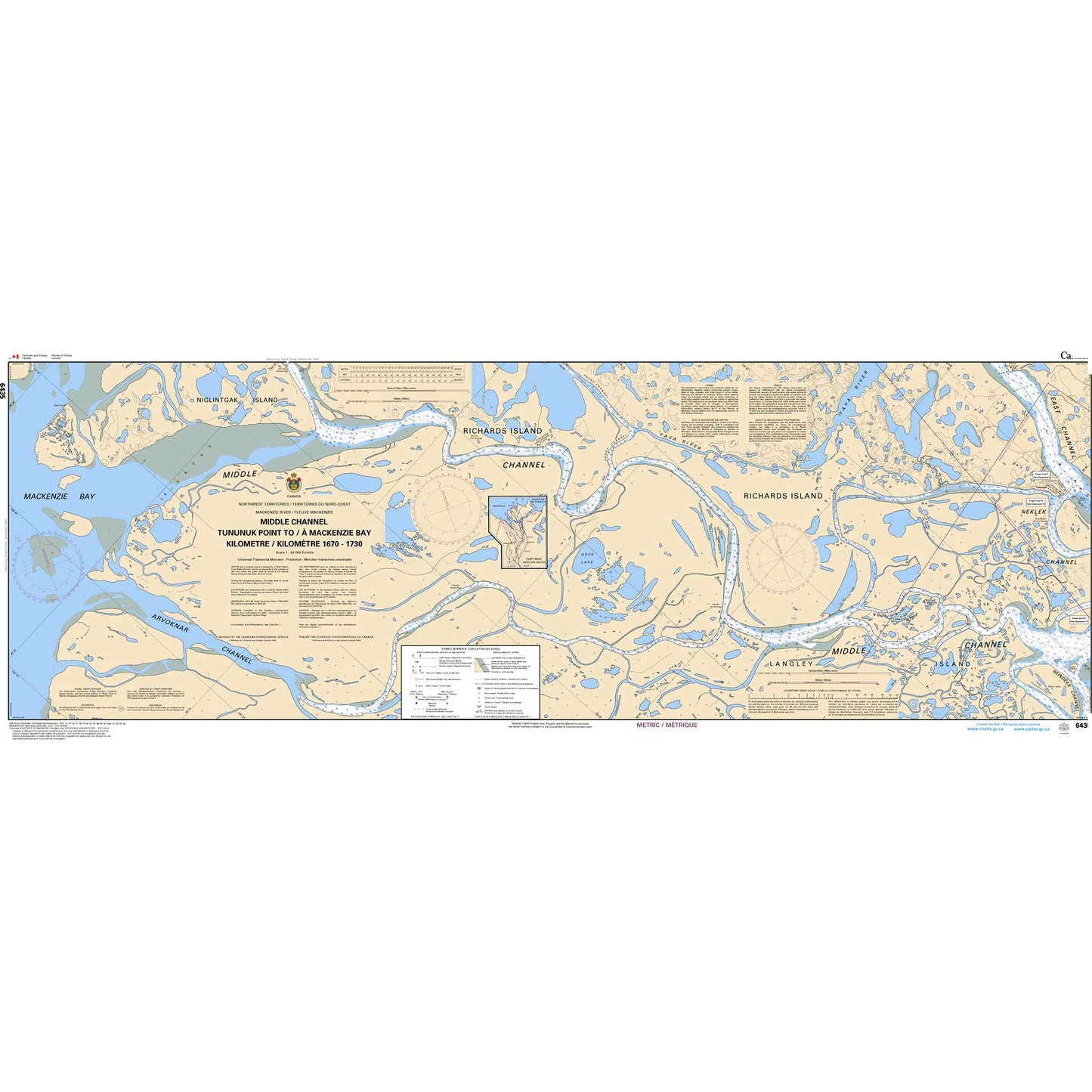 Paradise Clay CAN6435 CHS Middle Channel, Tununuk Point to/ Mackenzie Bay Kilometre 1670 / Kilometre 1730