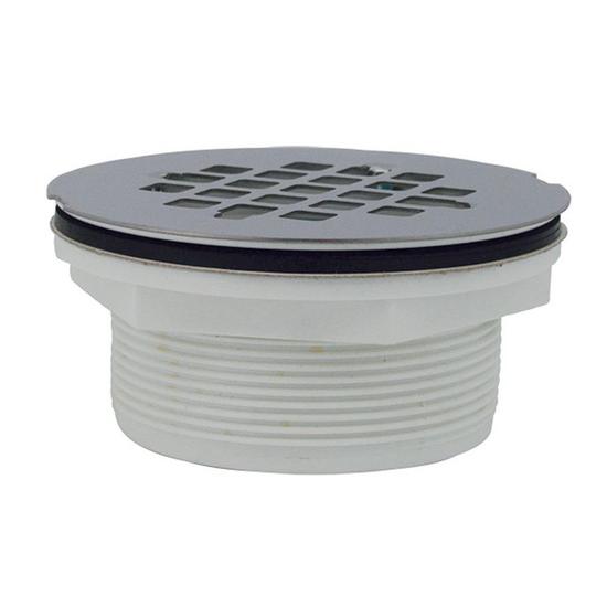 Jones Stephens D40101 2" No Caulk Shower Stall Drain with Plastic Body and Stainless Steel Strainer