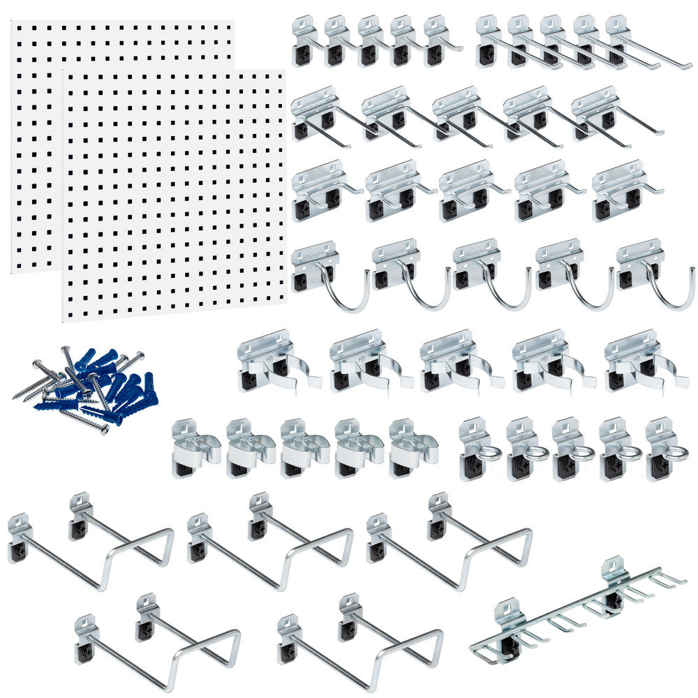 Triton Products LB1-Kit (2) 24" x 24" x 9/16" White LocBoards/46 Hooks