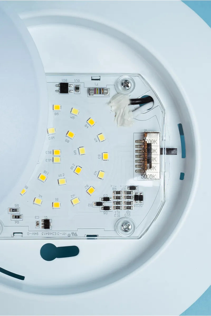 Euri Lighting EIN-CL57WH-1000e Residential LED CA Compliant 15-Watt 7” Round Ceiling Light 5 Color Selectable Dimmable