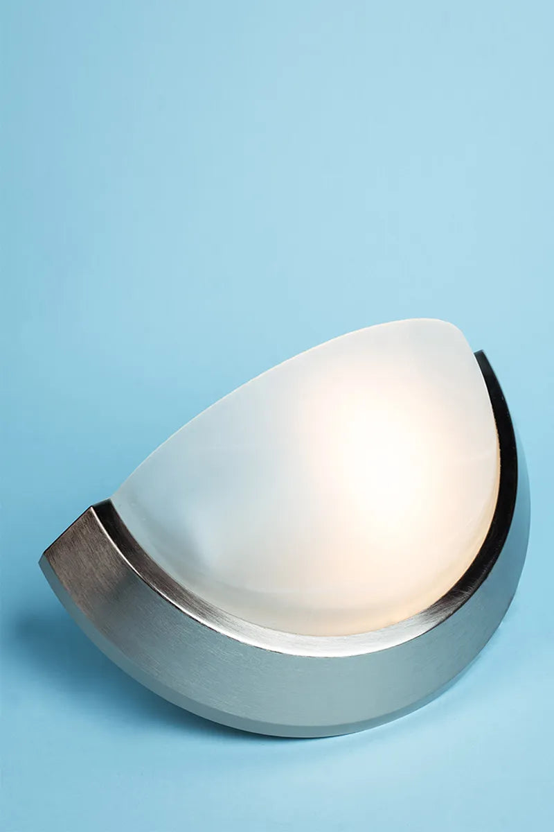 Euri Lighting EIN-WL50BN-1020cec Residential LED CA Compliant 9-Watt Indoor Wall Sconce Dimmable with (1) 2700K A19 Lamp, White Housing Acid-Etched Glass