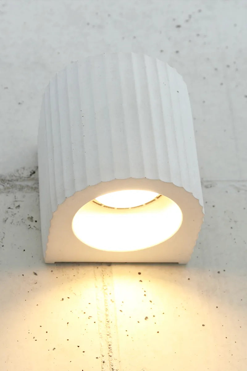 Euri Lighting EOL-WL62CW-1100 Artisan Concrete Collection Corinthian Wall Sconce Fixture Cream White