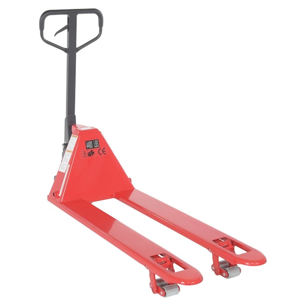 Vestil PM4-2148-LP Steel Low Profile Pallet Truck 21 In. x 48 In. 4,000 Lb. Capacity Red