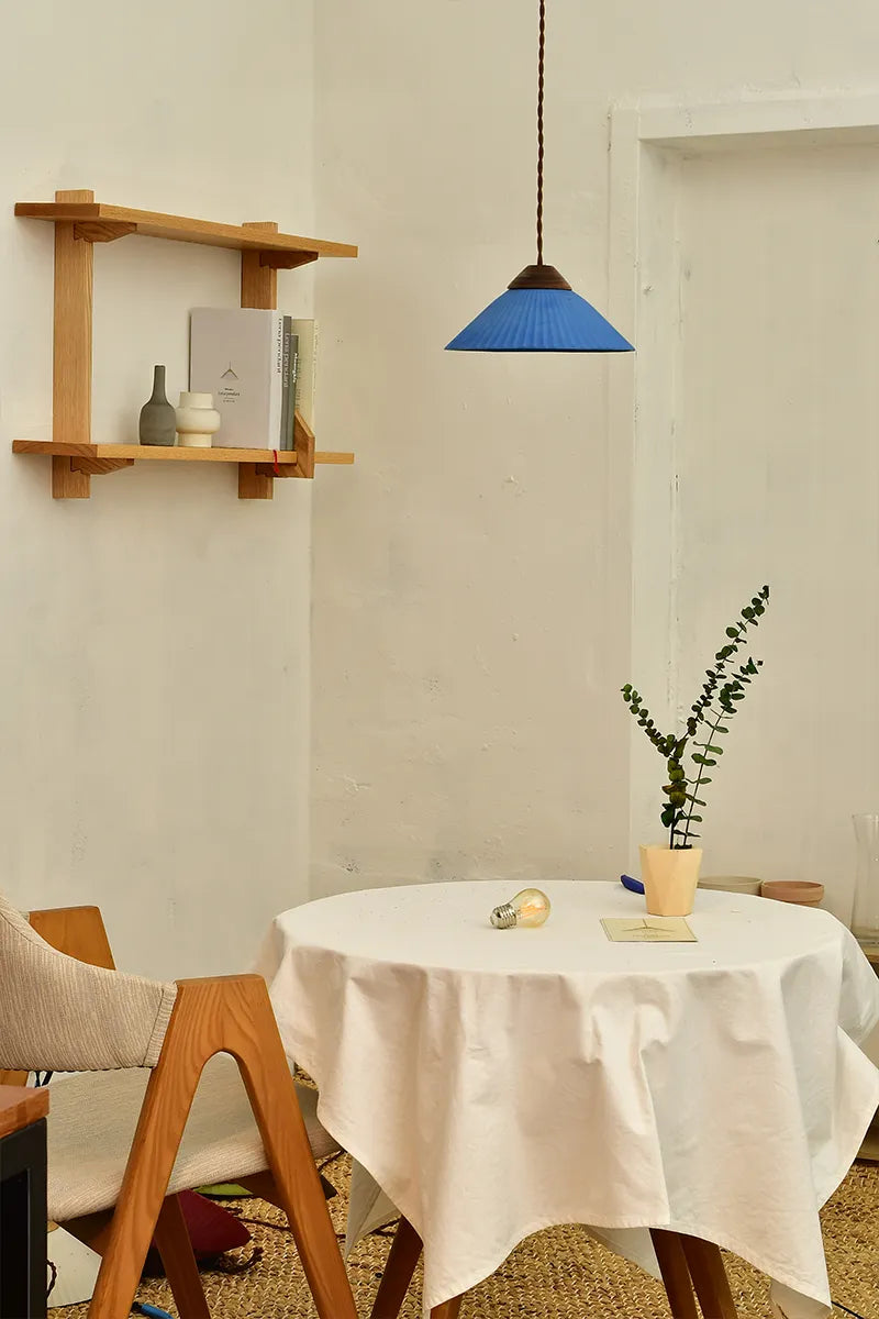 Euri Lighting EIN-HL5OB-1100 Artisan Concrete Collection Summit Mountain Pendant Fixture, Ocean Blue