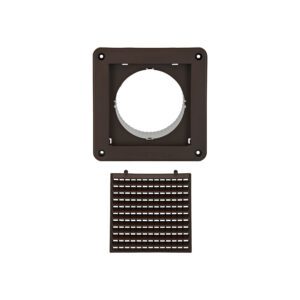 Lambro 674B-ML 4 Inch Brown Plastic Fresh Air Intake Vent (Mini Louver)