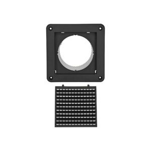 Lambro 674BL-ML 4 Inch Black Plastic Fresh Air Intake Vent (Mini Louver)
